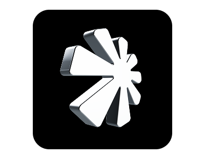 A spinning logo used as a rounded profile picture