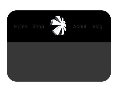 A spinning logo in a website header